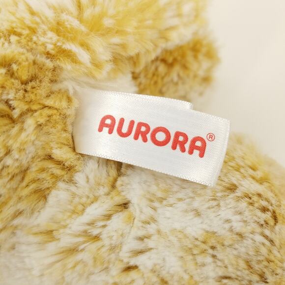 Aurora Beige Tan Frosted Dog Puppy Plush Stuffed Animal Toy 2019 Floppy - Picture 7 of 10